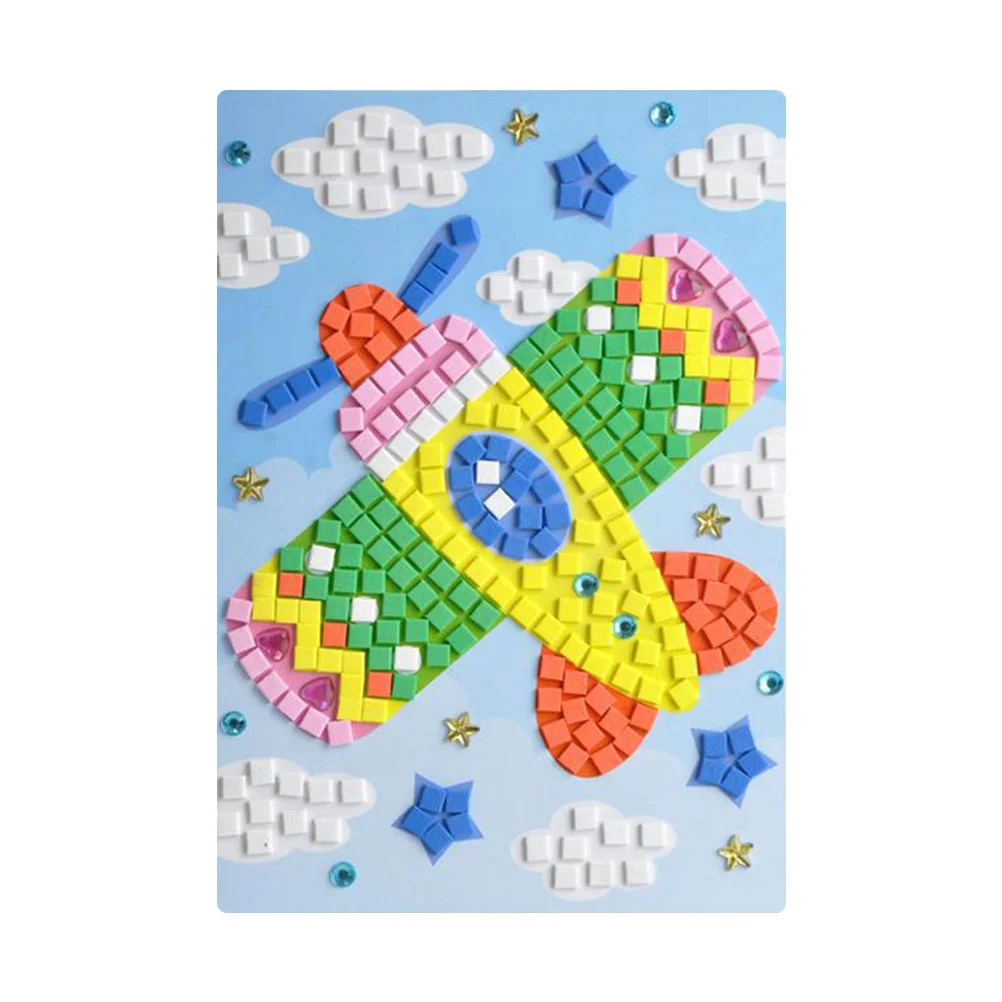 6 kom., dječje Mozaik oznaka, Naljepnica sa cvjetnim dizajnom, 3D Setovi za rukotvorina, edukativne igračke za djecu
