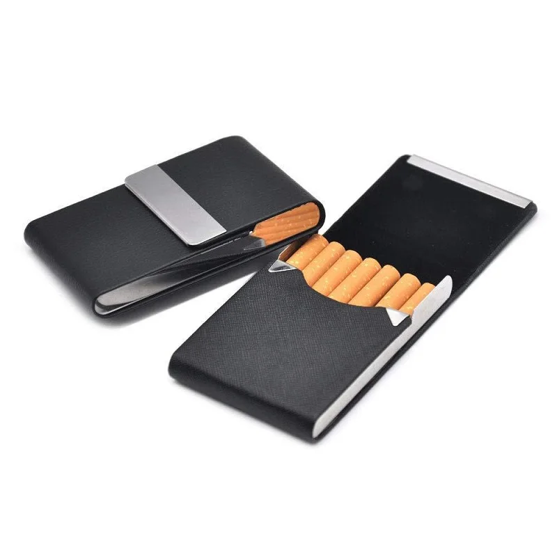 Pribor Za pušače cigaru slučaj 1 KOM Kutija Za spremanje Cigara, Višenamjenski Kutijice za kartice od Nehrđajućeg Čelika PU Držač za duhana