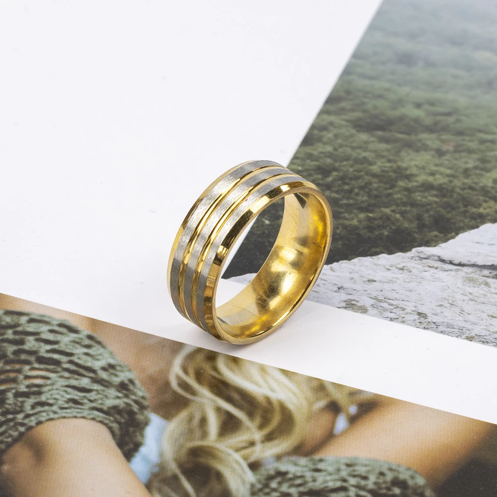 24 Kom./lot, Vodootporan prsten na trake od nehrđajućeg čelika različitih stilova za muškarce i žene, modne Šarmantan nakit, dar u rasutom stanju