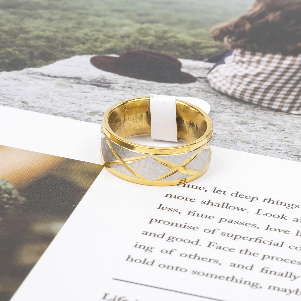 24 Kom./lot, Vodootporan prsten na trake od nehrđajućeg čelika različitih stilova za muškarce i žene, modne Šarmantan nakit, dar u rasutom stanju