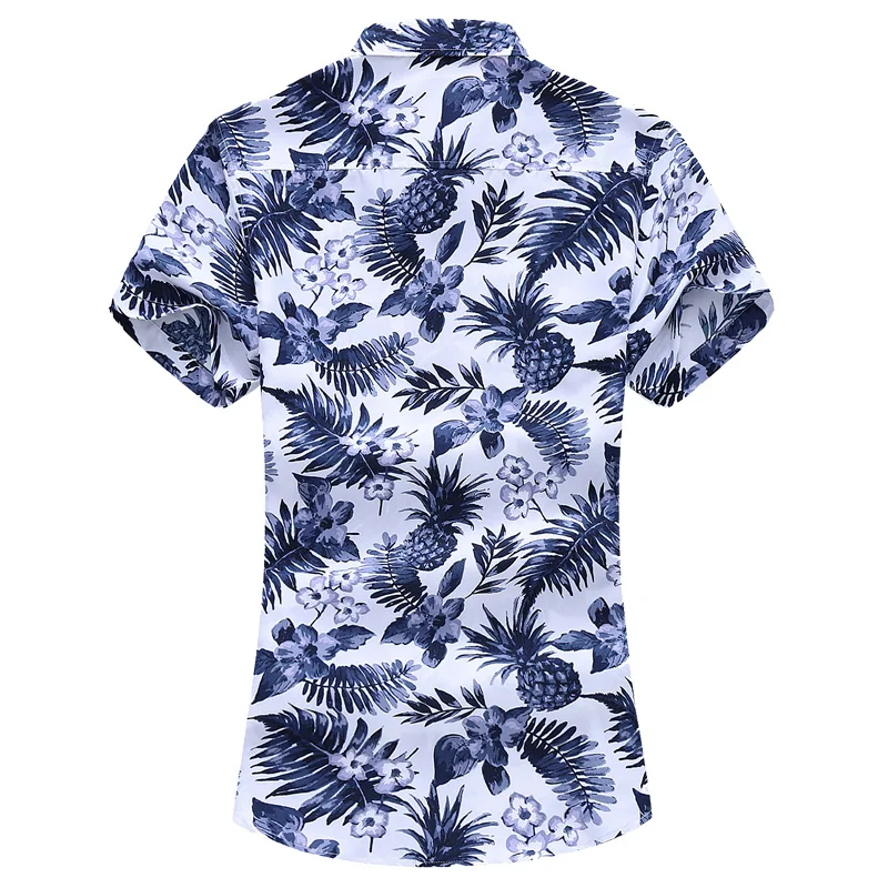 Veliki Veličina 5XL 6XL 7XL 2020, Nova Ljetna Muška Casual Košulja, Trendi Majica kratkih rukava i Cvjetnim Ispis, Plaža Havajski Košulja Muška