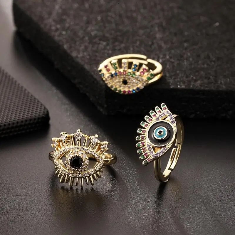 Modni prsten za oči na bazi ulja kapi boje циркона, prsten sa дьявольским okom, modni dodaci