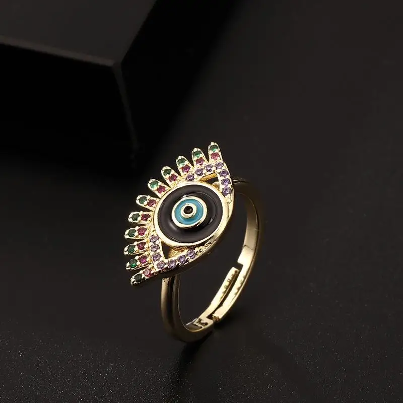 Modni prsten za oči na bazi ulja kapi boje циркона, prsten sa дьявольским okom, modni dodaci
