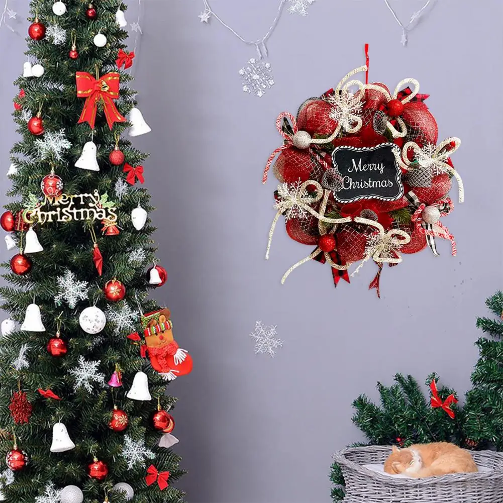 Trajno božićni ukras Svečane zimski dekor vrata, Božićni vijenac, Гирлянда od pahulja, гроздья crvenih bobica na Novu godinu