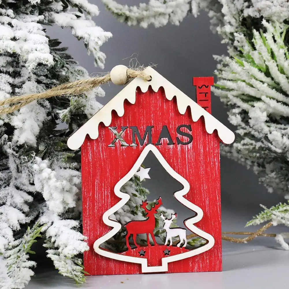 Bilo koji otvoreni položaj božićni ukras za kućne rođendanske zabave, božićni privjesak u obliku kuće, Djed božićnjak, Snjegović, Los, dekor, novo