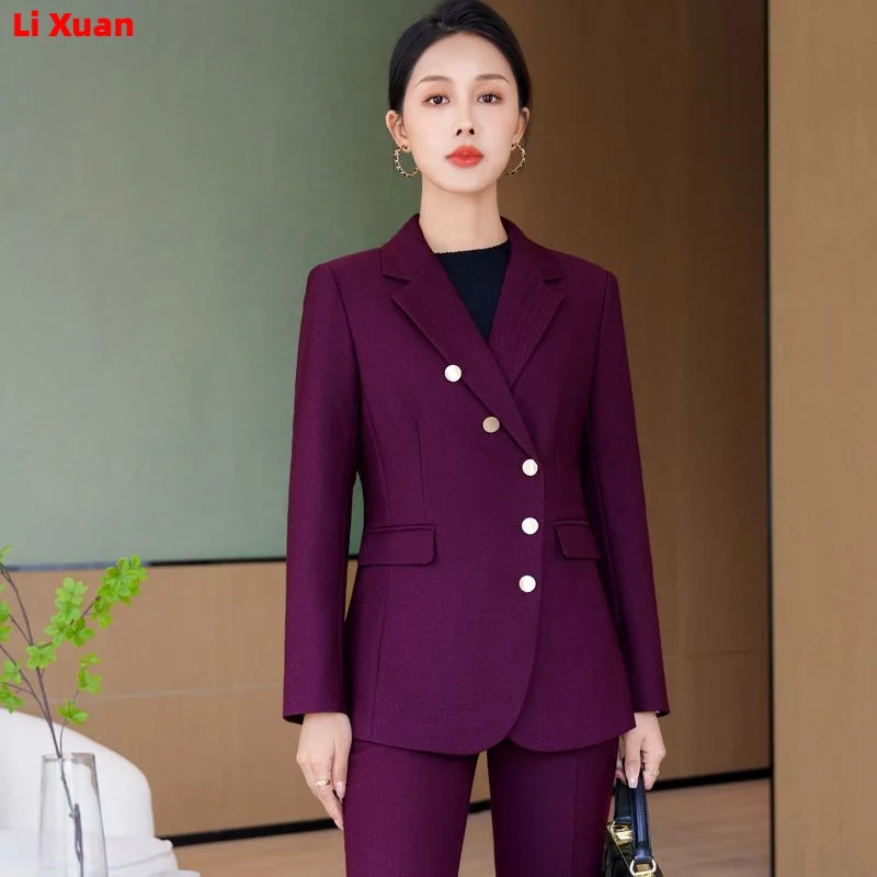 Kvalitetan sportska jakna, od debele vune tkanina u kavez za jesen-zimu, Korejski ženski uredski jakna, odijelo uz vašu suknju, komplet od 2 predmeta
