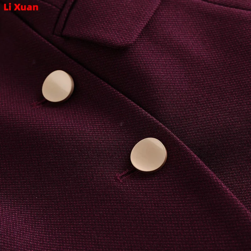 Kvalitetan sportska jakna, od debele vune tkanina u kavez za jesen-zimu, Korejski ženski uredski jakna, odijelo uz vašu suknju, komplet od 2 predmeta