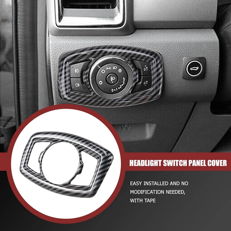 Navlaka gumb za uključivanje svjetla od karbonskih vlakana za Ford Ranger/Everest 2015-2021 Pribor