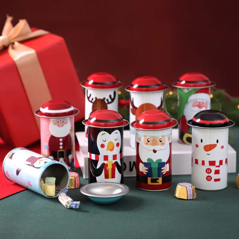 Božićni set limenkama kutije za bombone, Djed Mraz, Snjegović, Željezne banke za pohranu Kolačića, čokolade, Dječji poklon kutije, Toplo ukras za festival