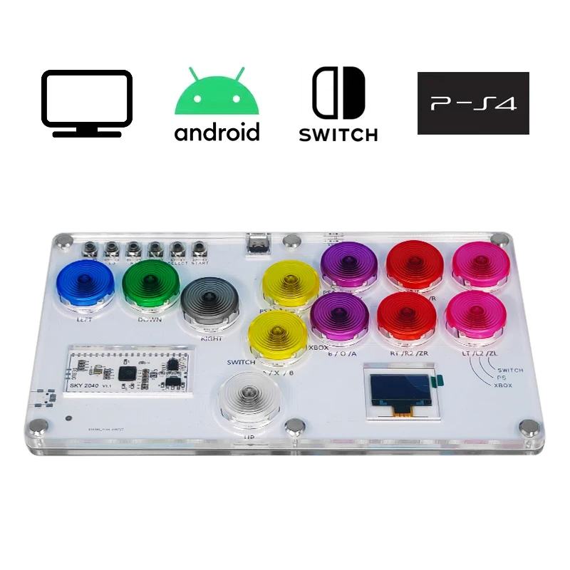 Hitbox Arkadna Файтинговая Igra je LED Flatbox Kontroler Koder hot plug Xinput/Dinput Mini Konzola sa svim gumbima Za PC/NS/PS4