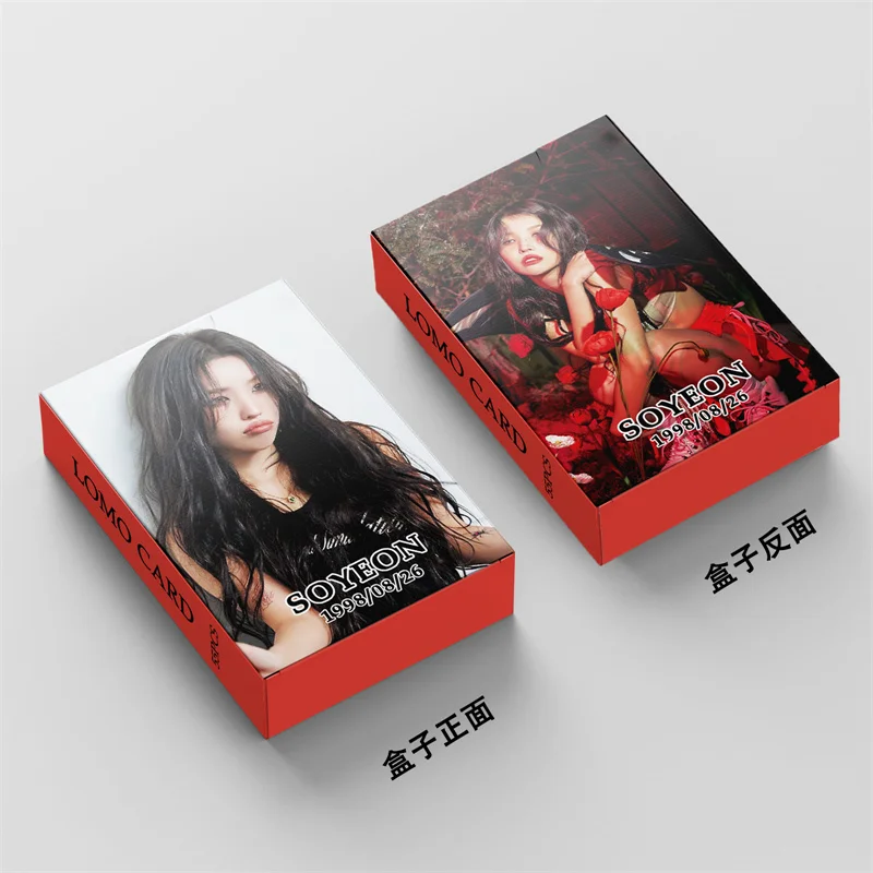55 kom./compl. Kpop GIDLE Album za 4-godišnjicu YUQI Soyeon Lomo Cards (G) I-DLE Girls I Burn Фотокарточка Minnie Razglednica Dar Navijačima