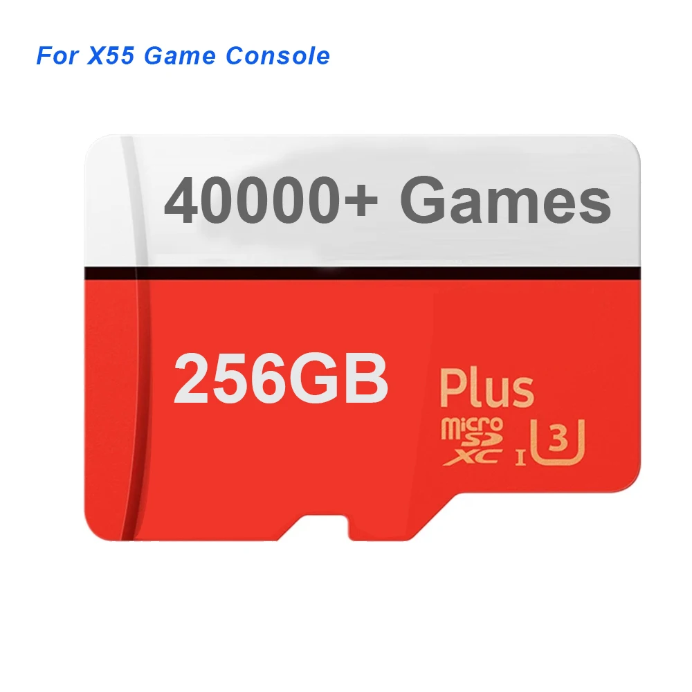 SD kartica za Prijenosne igraće konzole na POWKIDDY X55 5,5 INČA, Retro konzole open source, memorijska kartica za X55 16 GB i 64 GB, 128 GB i 256 G