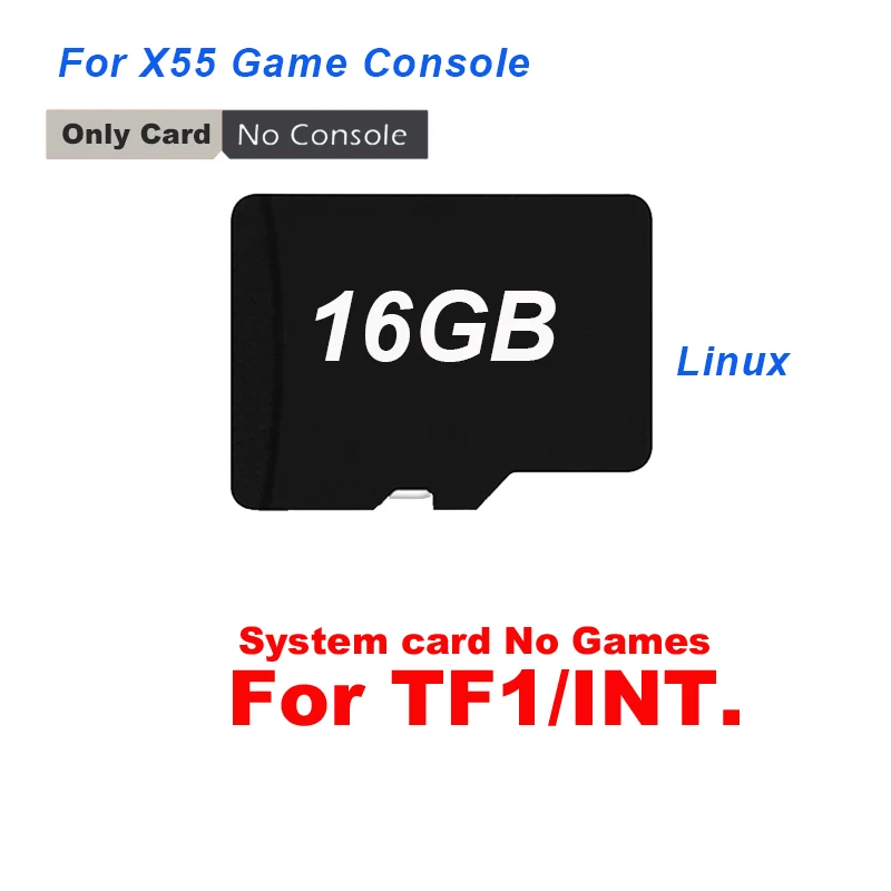 SD kartica za Prijenosne igraće konzole na POWKIDDY X55 5,5 INČA, Retro konzole open source, memorijska kartica za X55 16 GB i 64 GB, 128 GB i 256 G