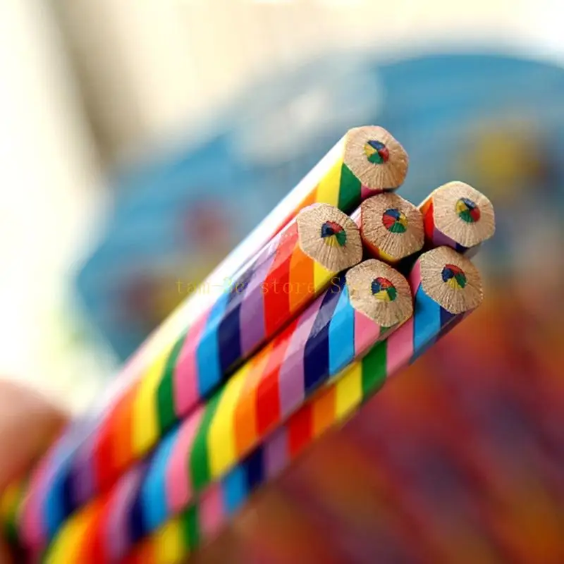 Olovke u boji 4 u 1 boja Rainbow, Drvene Bojice, Boje Olovke za Umjetničko Crtanje, Bojanje, Skica