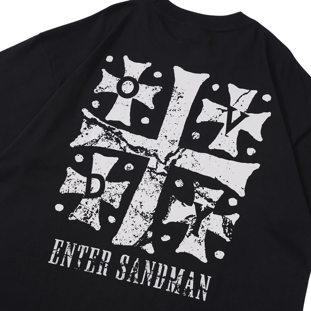 Heterogen Print Crack Evil Gotički Majice bez spolne razlike u stilu Hip-Hop, Muška Odjeća Y2k Оверсайз, Vanjska Odjeća, Pamučne majice i t-komada kratkih rukava