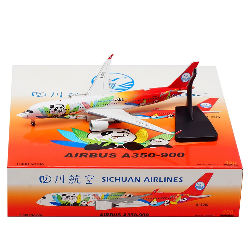 Baci pod pritiskom 1/400 Skala Sichuan Airlines A350-900 B-301D Rafting Materijal Simulacijski Model Aviona Suvenir Uređenje Igračke Prikaz