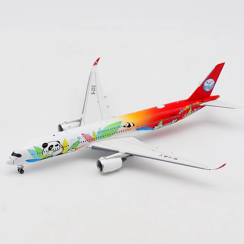 Baci pod pritiskom 1/400 Skala Sichuan Airlines A350-900 B-301D Rafting Materijal Simulacijski Model Aviona Suvenir Uređenje Igračke Prikaz